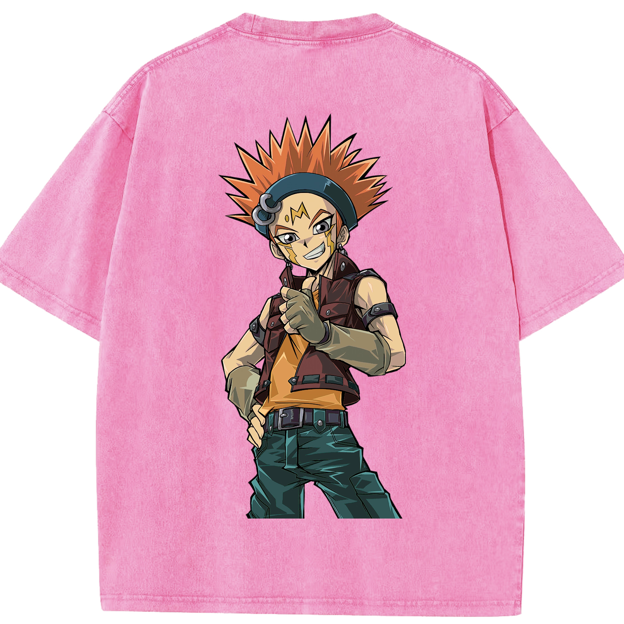 （画像用） 遊☆戯☆王 Yu-Gi-Oh! 綿100% ヴィンテージ風 半袖Tシャツ（背面プリント）